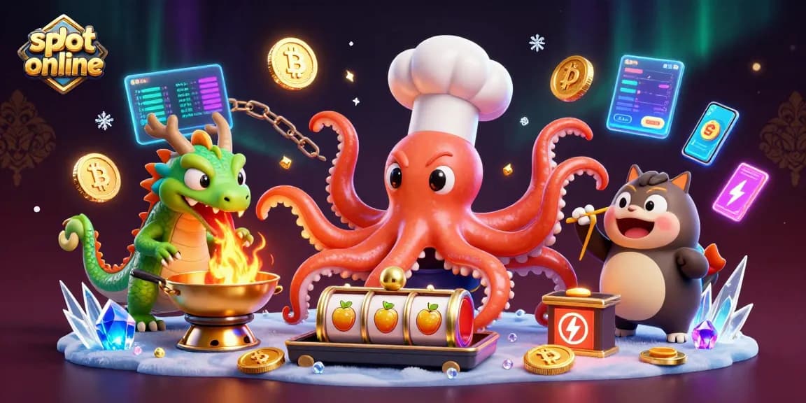 Putar slot online dengan simbol berwarna emas dan jackpot yang menakjubkan dalam ilustrasi 3D yang menarik.