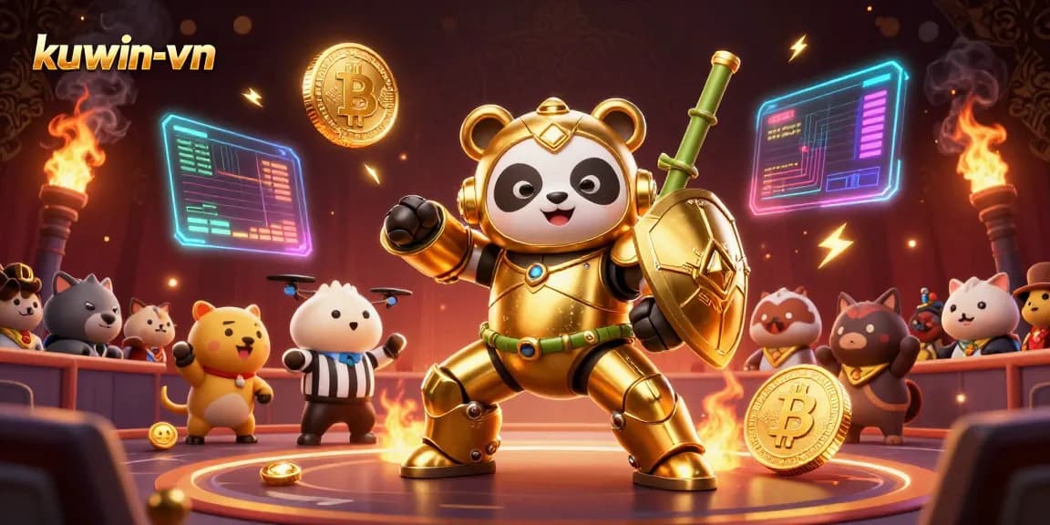Experience thrilling gameplay at kuwin-vn with a vibrant 3D casino scene full of action.