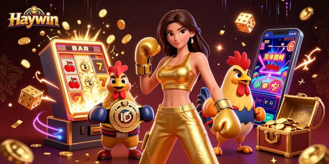 Haywin's 3D illustration showcases thrilling jackpot action and exciting casino elements.