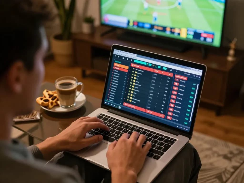 Engaging sports betting moment on bl555, showcasing live betting excitement on laptop screen
