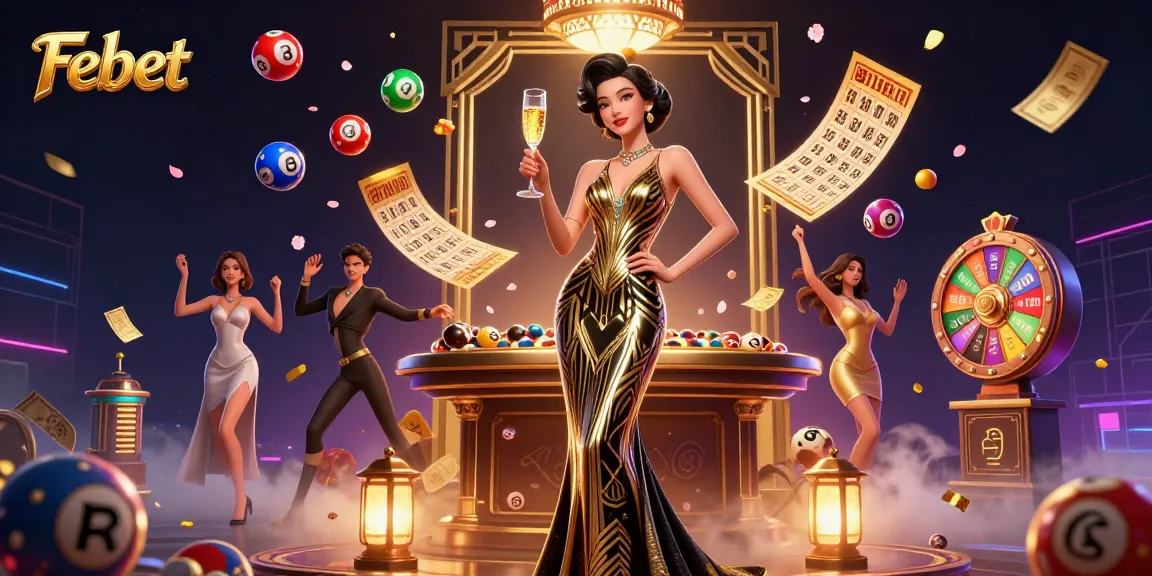 Febet inspires exhilarating gameplay with vibrant casino elements and glamorous elegance in a captivating scene.