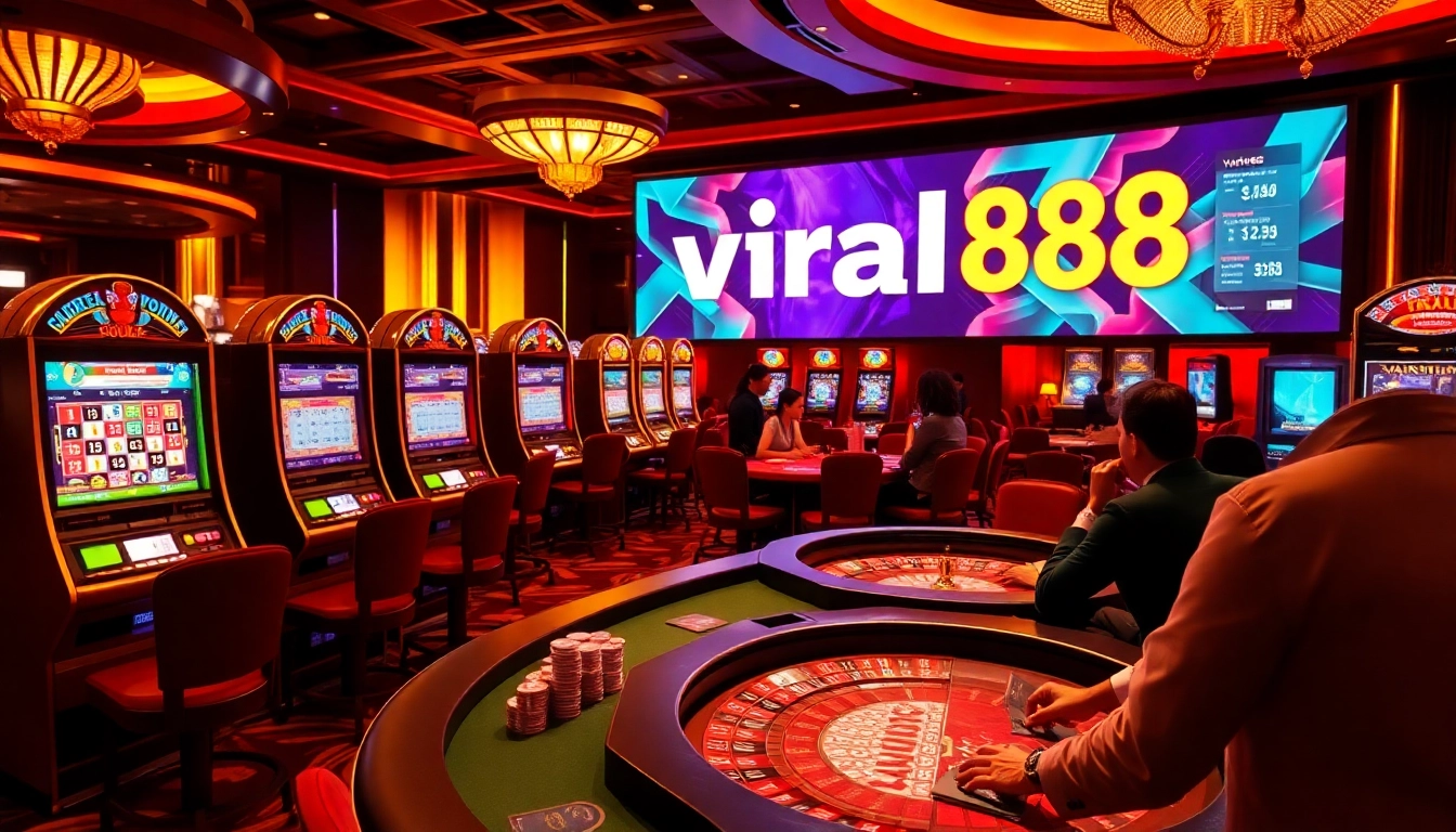 Experience the excitement of casino gaming with viral88 on dazzling slot machines and vibrant card tables.