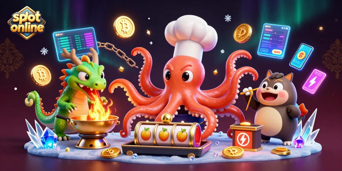 Putar slot online dengan simbol berwarna emas dan jackpot yang menakjubkan dalam ilustrasi 3D yang menarik.