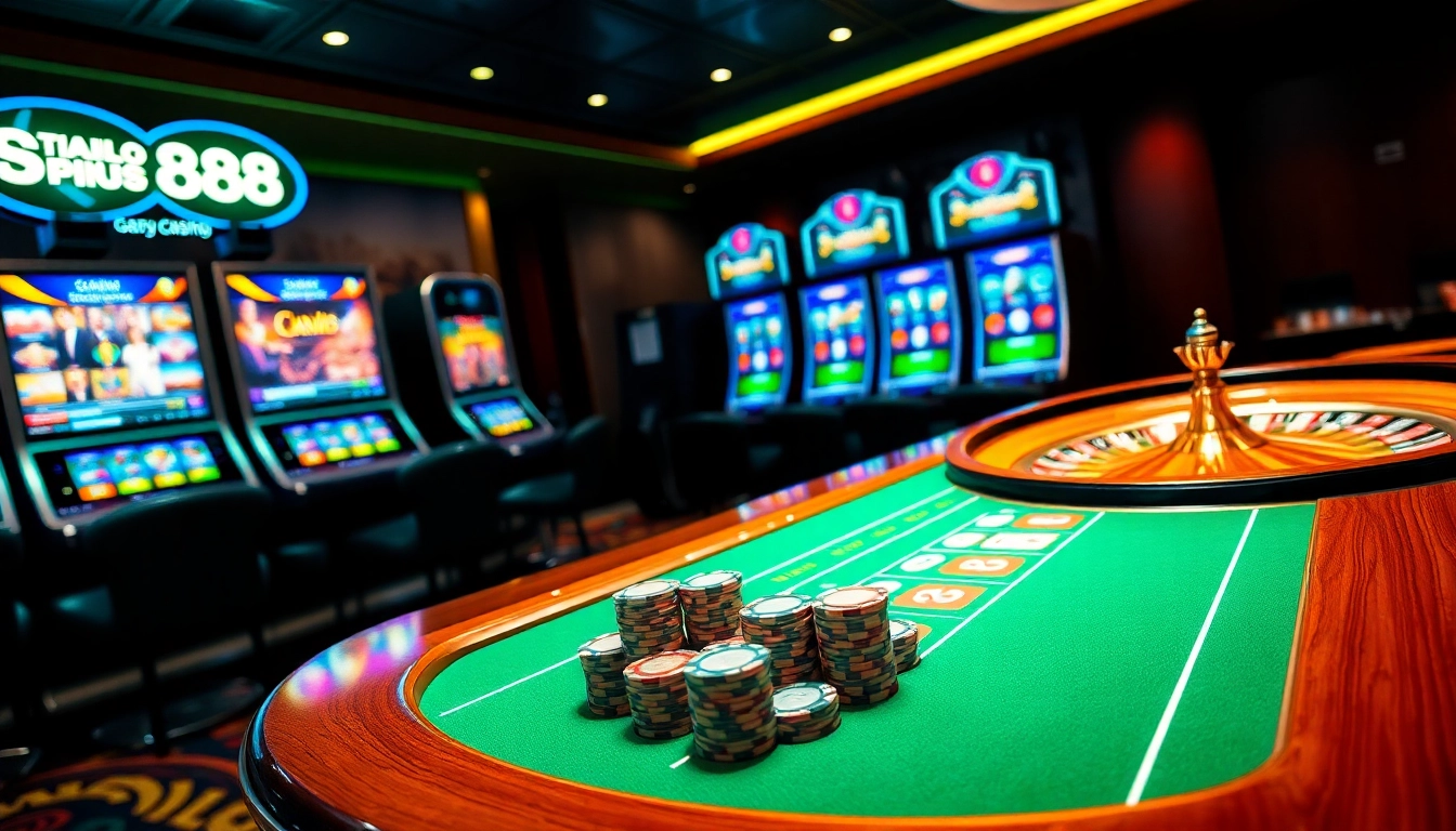 Play exciting casino games at GG88 with vibrant chips and elegant tables.