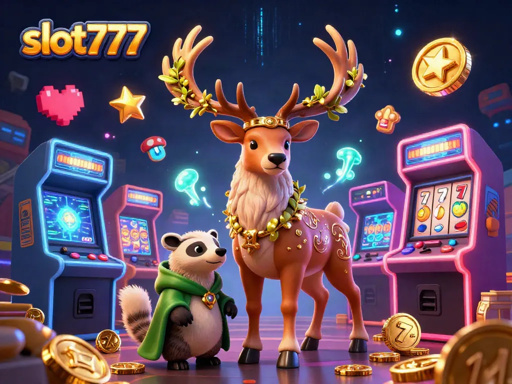 Raih kemenangan dengan slot777 melalui gambar mesin slot yang penuh warna dan simbol keberuntungan.