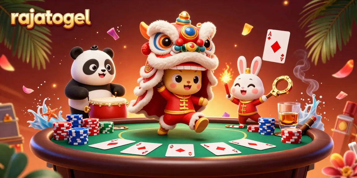 Mainkan rajatogel di meja poker dengan karakter menarik dalam ilustrasi 3D yang menawan.