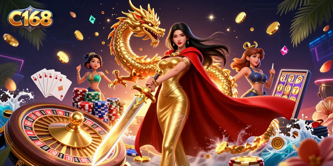 C168 captivates with vibrant casino action, featuring stunning visuals and dynamic gaming elements.