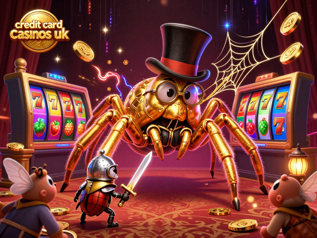 Experience credit card casinos uk with thrilling gameplay featuring golden tarantula and brave beetle knight.