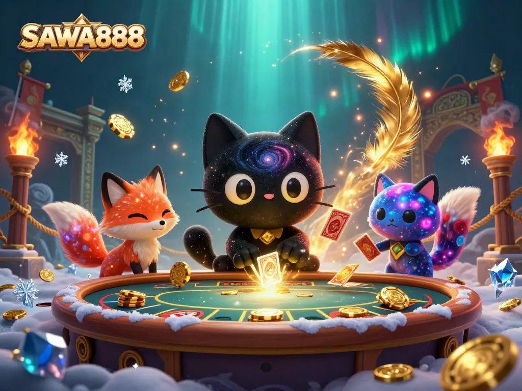 Engage in strategic gambling adventures with SAWA888 at a vibrant cosmic casino.