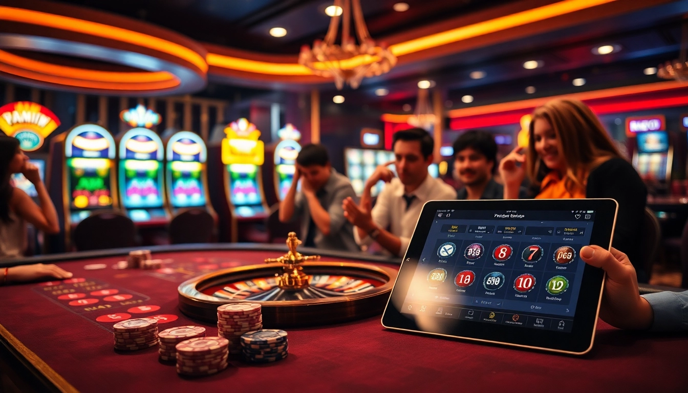 Players enjoying the thrilling gaming experience at nohu90's luxurious online casino.
