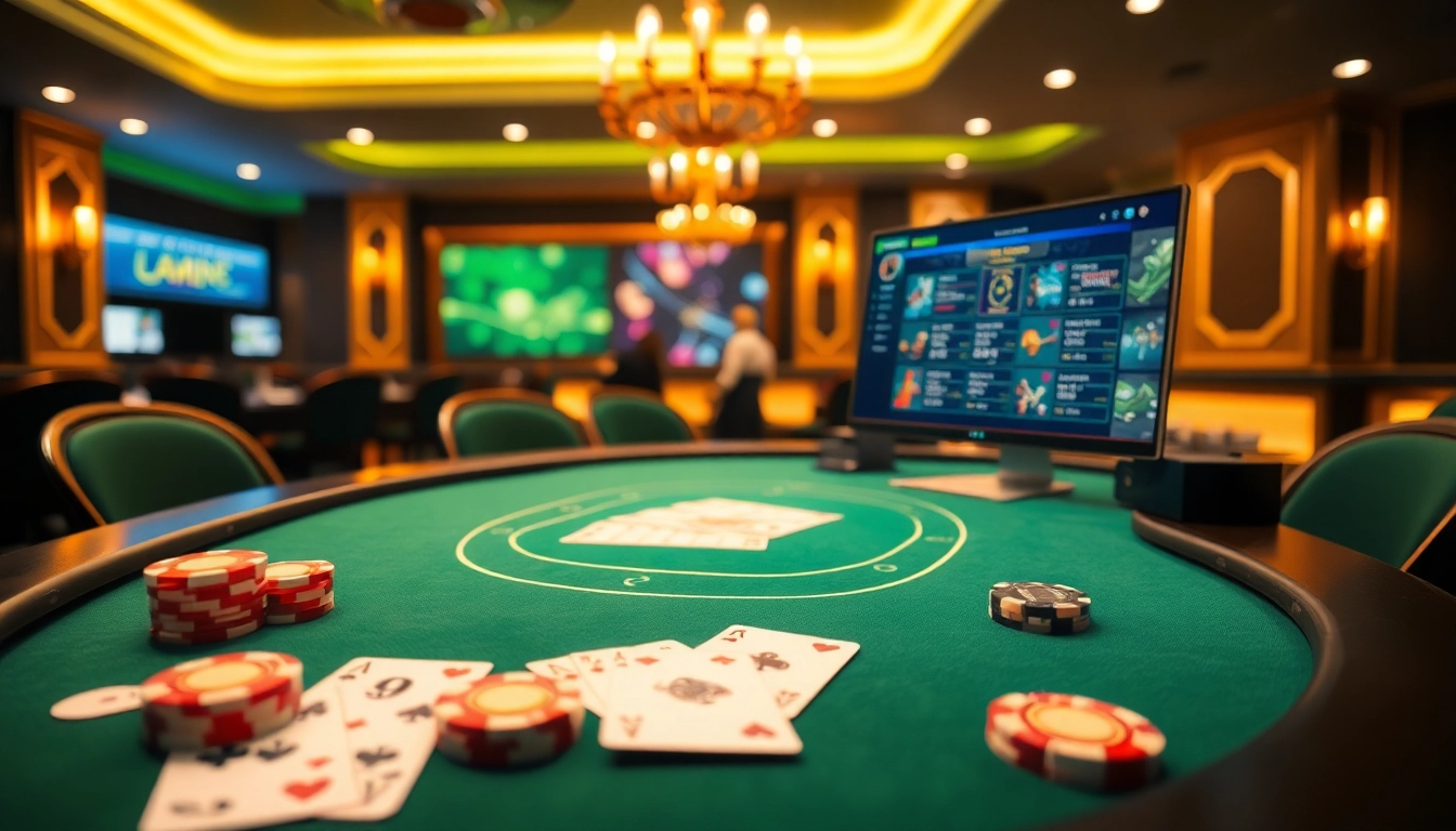 mm88 online poker showdown featuring vibrant chips and sleek betting interface