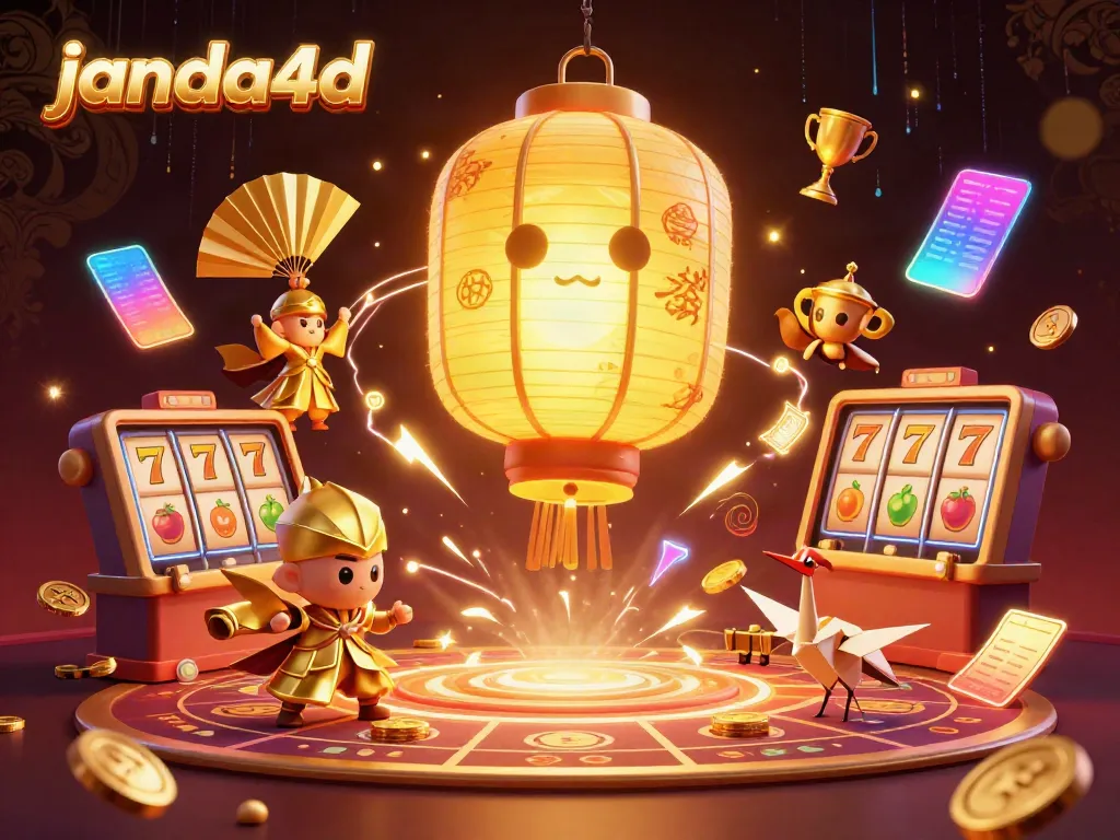 Janda4d menghadirkan pengalaman kasino dengan lampion emas dan elemen keberuntungan.