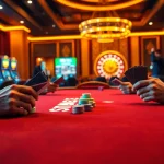 79king luxury casino scene with poker, roulette, and live betting action