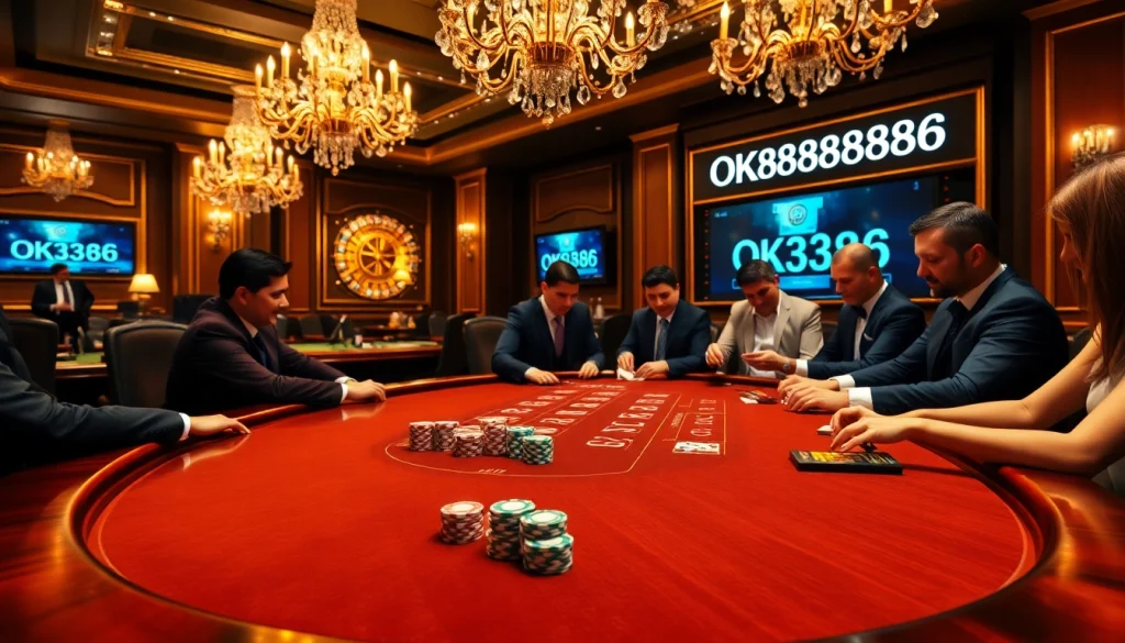 Experience the thrill of winning at the OK8386 casino with vibrant poker games and luxurious atmosphere.
