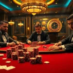 Experience the thrill of the OK8386 casino with elite players at a high-stakes poker table.