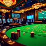 79king premium casino scene with baccarat, roulette, and glowing slots