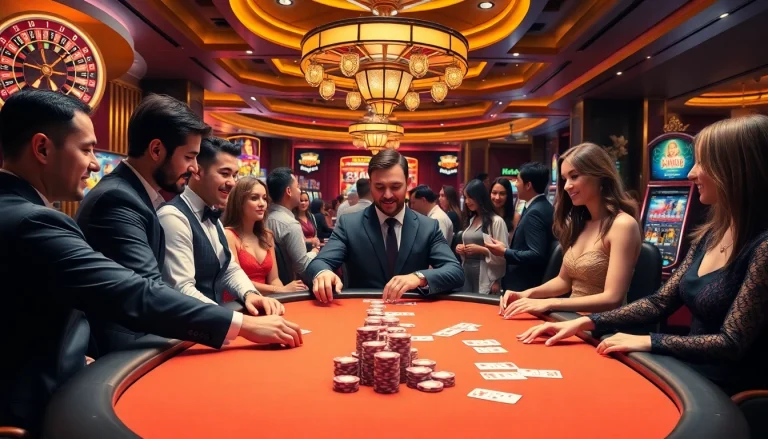 Players enjoying thrilling games at 33win casino with poker and roulette.