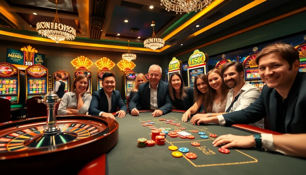 Experience the excitement at MM88 with vibrant poker tables and lively casino ambiance.