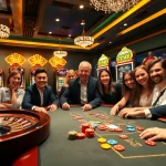 Experience the excitement at MM88 with vibrant poker tables and lively casino ambiance.