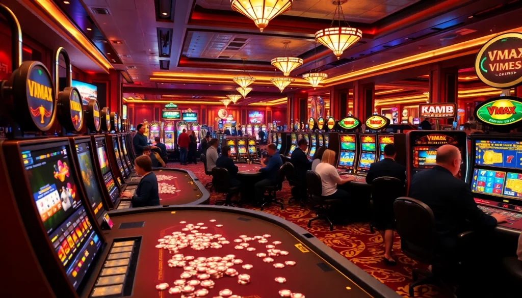 Experience Vmax thrills with exciting games and abundant betting options at a vibrant casino.