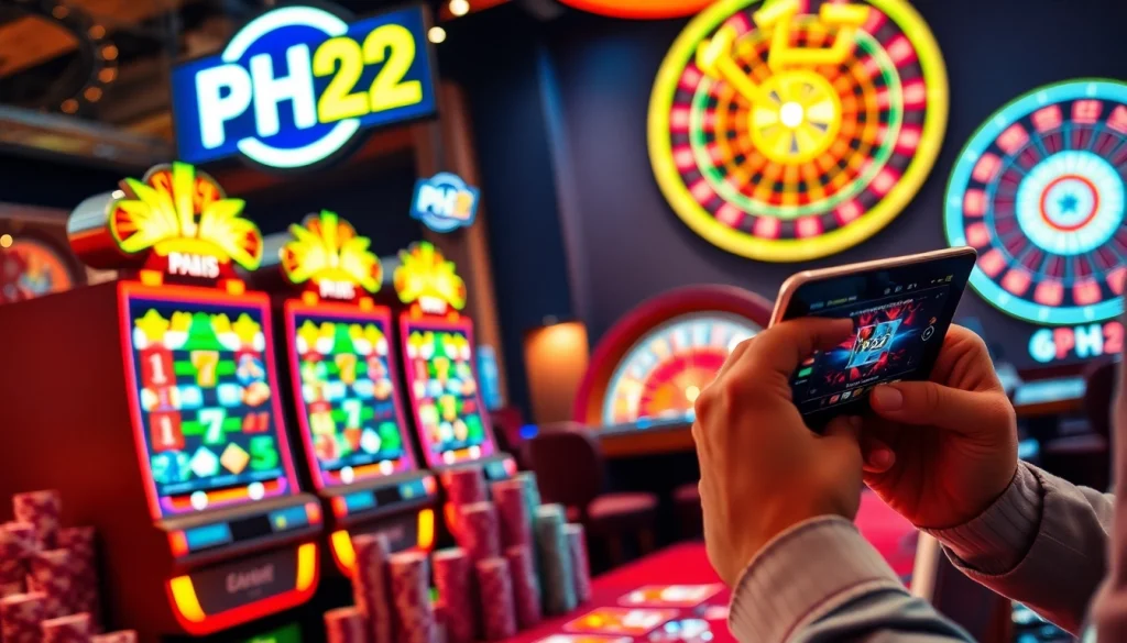 Experience wins at PH22 with exciting slots and live casino games.