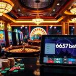 Exciting scene with players enjoying casino games and showcasing the 667bet Download online interface.