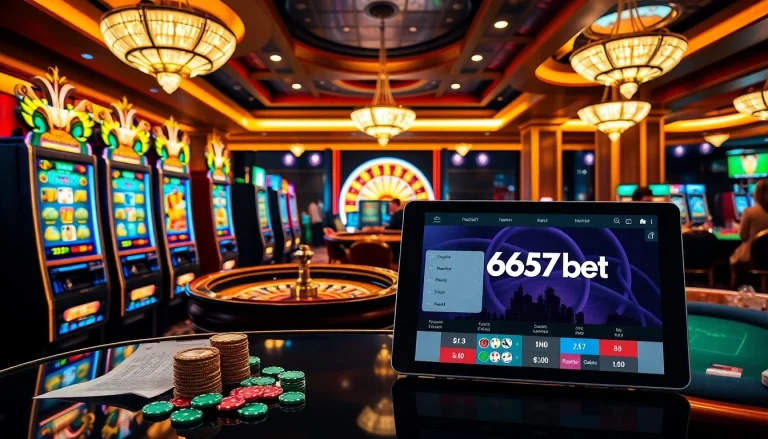 Exciting scene with players enjoying casino games and showcasing the 667bet Download online interface.
