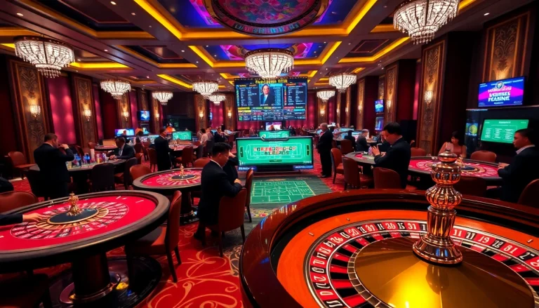 Betting on Đá Gà Thomo BJ888 with vibrant casino atmosphere.