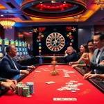 TOPVIP players enjoying an exhilarating night at a top-notch casino table surrounded by luxury gaming elements.