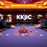 KJC enhances the thrilling gambling experience at a luxury casino with vibrant poker games and dazzling slot machines.
