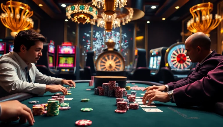 Immerse in the thrilling poker game atmosphere at https://789win.apartments/ with vibrant chips and cards.