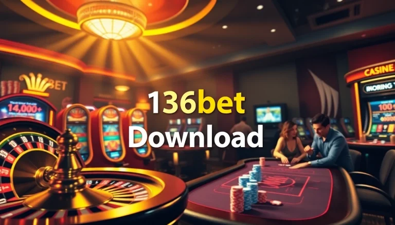 Experience the excitement of online gambling through 136bet Download with vibrant casino visuals and engaging player interactions.