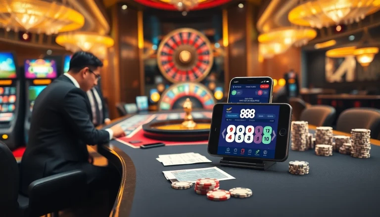 Experience the thrill of online gambling by tải 888to with vibrant casino visuals and engaging gameplay.
