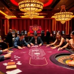Players enjoying the thrilling atmosphere at nhà cái PU88 casino with exciting games and vibrant lights.