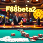 Engaging gambling scene featuring F8beta2 poker table with vibrant chips and cards.