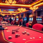 Players enjoying a vibrant QQ88 casino table with joyful excitement and luxurious ambiance.