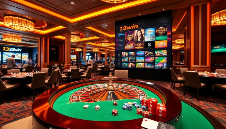 Experience the excitement of gambling at 13win with vibrant casino tables and games.