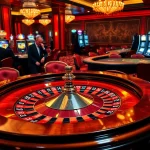 C168 roulette table with players betting in a luxurious casino atmosphere