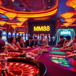 Experience the thrilling gameplay at MM88, showcasing vibrant tables and exciting slot machines.