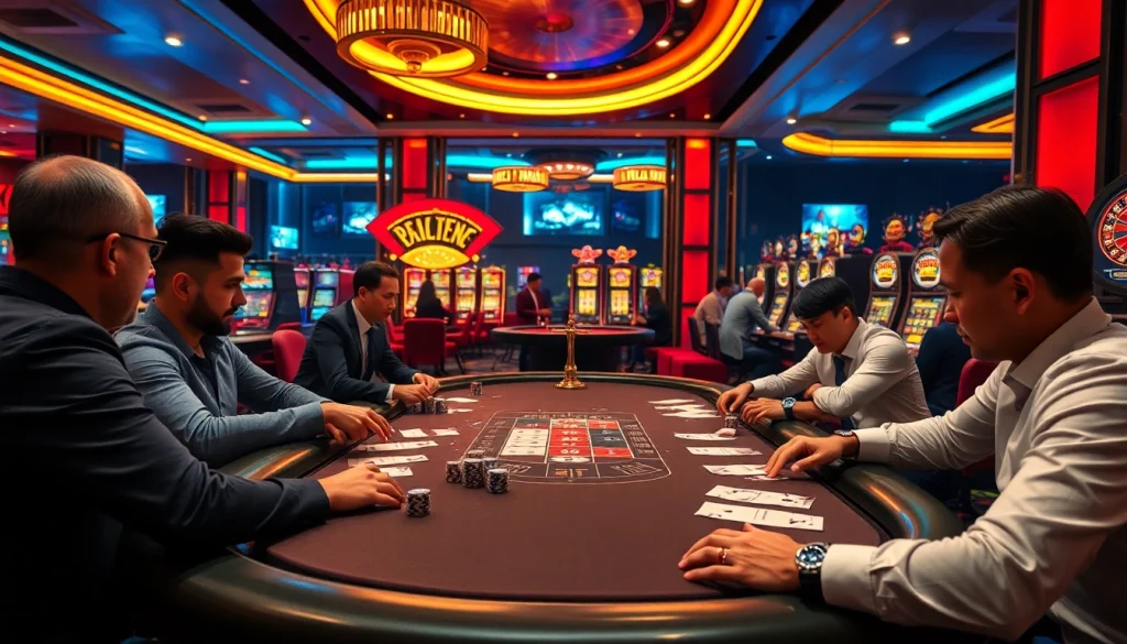 Engaged players betting at a gaming table inspired by CEO Sơn Hải's casino innovations.