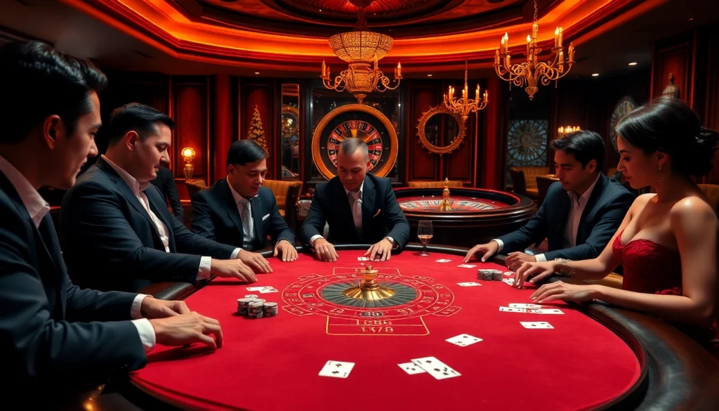 Experience thrilling poker action at MM 88's luxurious casino tables with high-stakes excitement.