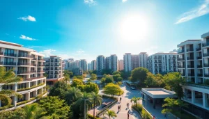Showcase of tampines ec with modern residential blocks and green spaces highlighting community living.