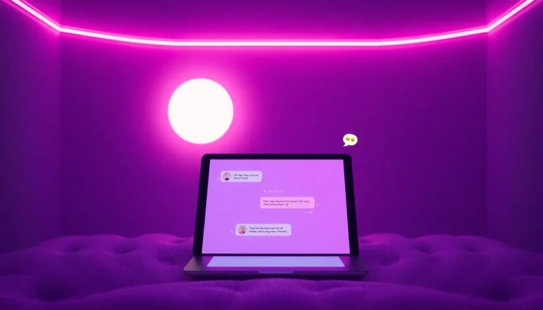 Engaging NSFW sex AI chat scene with cozy digital ambiance and chat interactions.