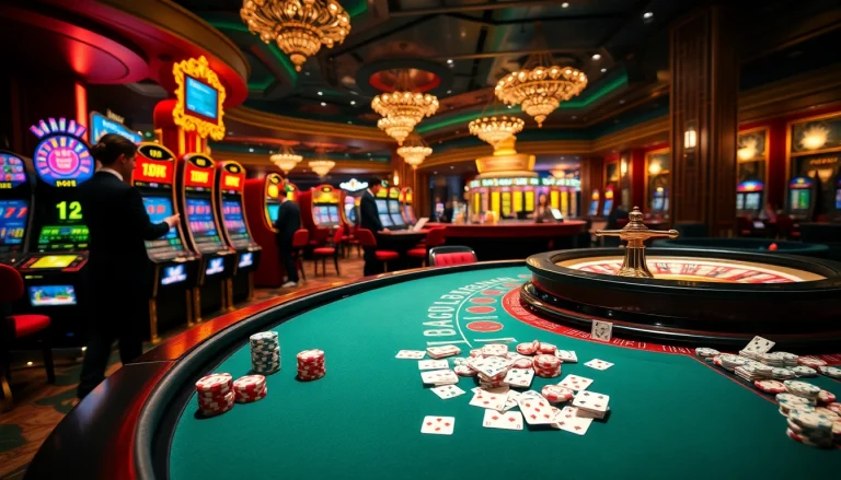 Engage with thrilling casino excitement at Hello88 with vibrant slot machines and roulette wheels.