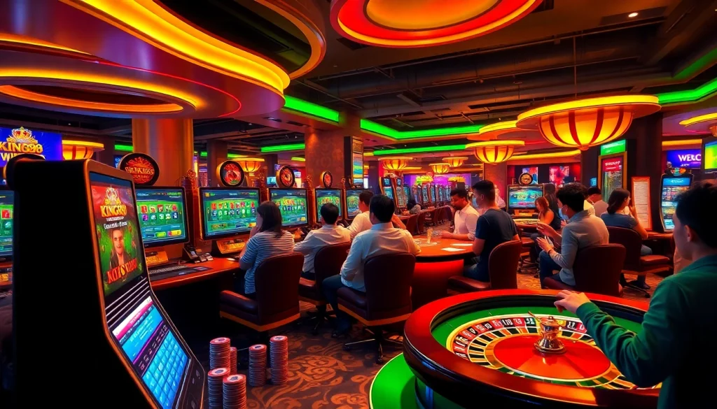 The vibrant gaming scene at trang chủ KING88 showcases excitement and competition among players.