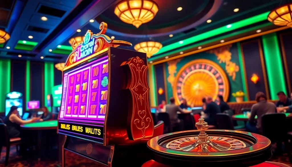 Players winning at the luxurious gambling scene featuring slots and tables at https://www.6slots8.com/.