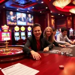 WINBET casino scene featuring vibrant roulette, engaging gamblers, and luxurious atmosphere.