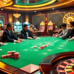 Players enjoying thrilling games at https://mk8th.net/ online casino with vibrant tables and slot machines.