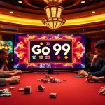 Engage in the thrilling go99 game experience at a vibrant casino table.