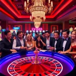 Players celebrating their wins at LV88’s vibrant and luxurious online casino.